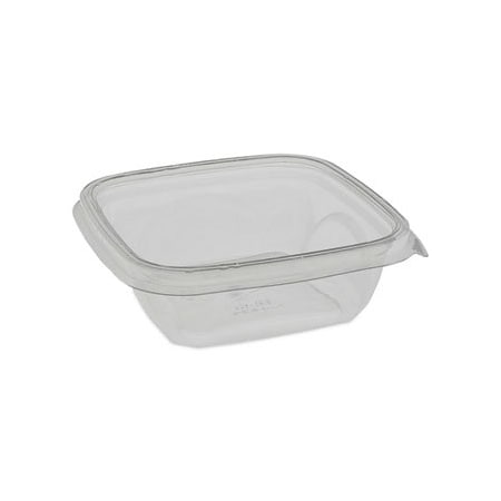 Pactiv 0512, EARTHCHOICE RECYCLED PET SQUARE BASE SALAD CONTAINERS, 5 X 5 X 1.63, 12 OZ, CLEAR, 504PK SAC0512